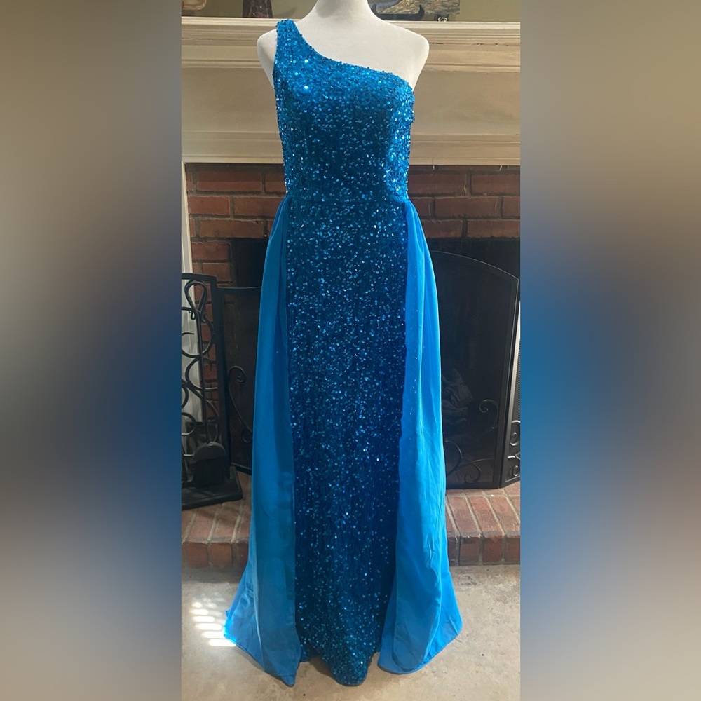 Stunning Blue Sequin Gown